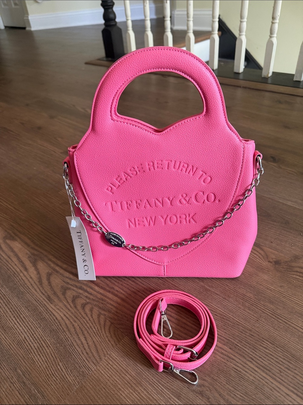 Inspired Pink Tote with Embossed Logo